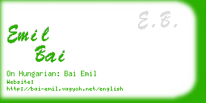 emil bai business card